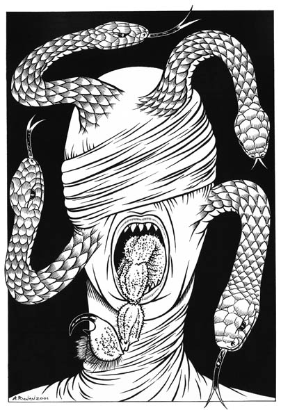 Awakening with Mourning Mouth - Illustration from Pain Pig's Progress 2: Great Expectorations