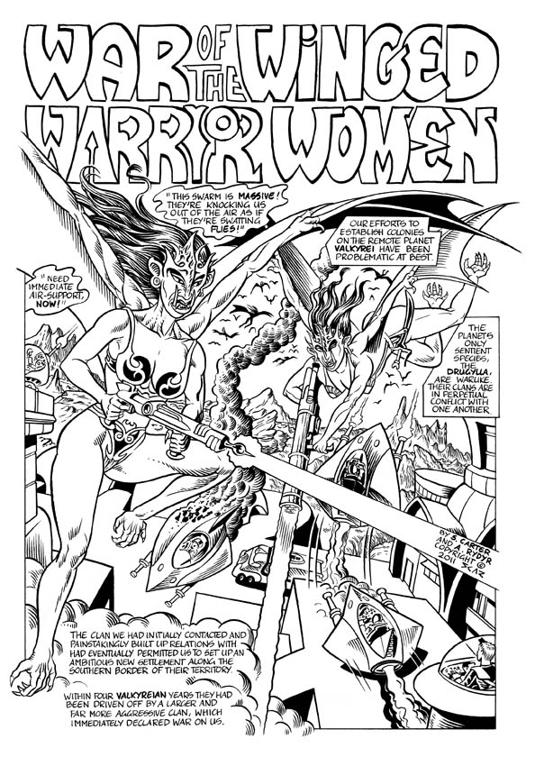 War of the Winged Warrior Women page 1